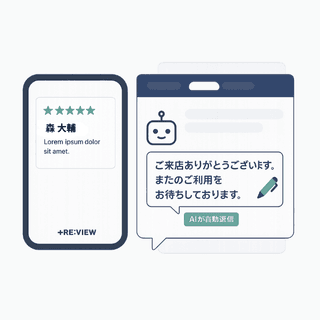 AIが自動返信している様子のイラスト